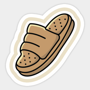 Men Footwear Single Slipper Shoe Sticker design vector. Men fashion object icon concept. Boys Outdoor shoe sticker vector design. Flip flop icon or Slipper logo design. Sticker